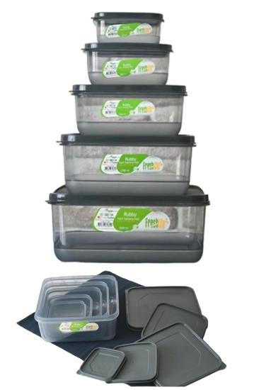 5’lı Mikrodalga Fırın Ve Derin Dondurucu Kullanımına Uygun Saklama Kabı 250Ml 500Ml 1Lt 1,7Lt 2,5Lt
