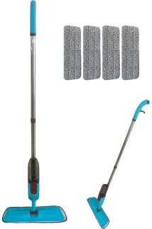 Spin Mop Sprey Mop Deterjan Hazneli 4 Adet Moplu Spreyli Temizlik Paspası